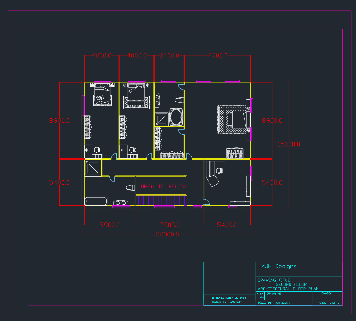 Concrete Dimension Plan - Ground Floor